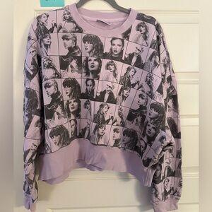 Taylor Swift Eras Tour Lavender Cropped Pullover